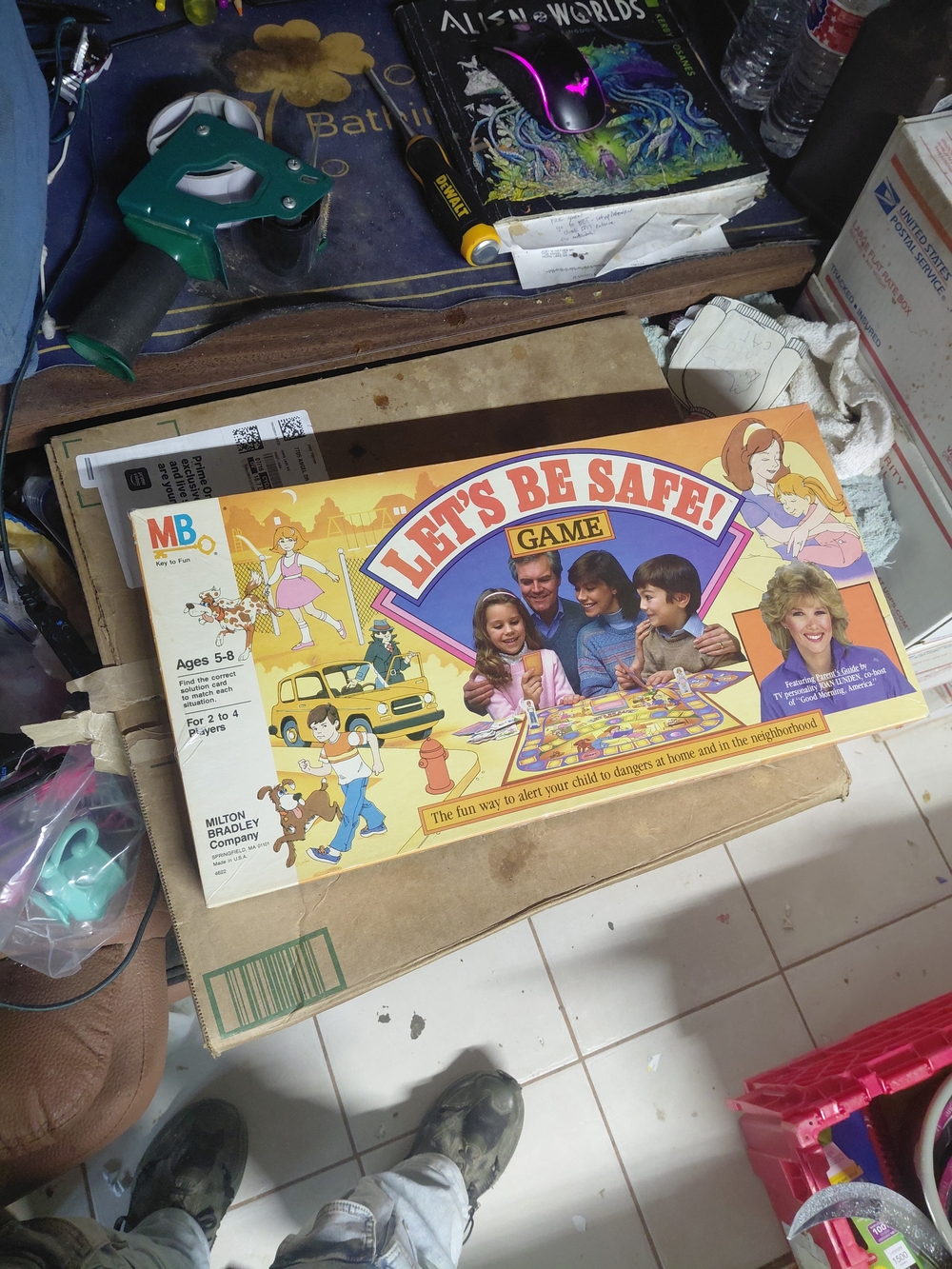 vintage 1986 Milton Bradley children's safety board game, "Let's Be Safe! Game,"